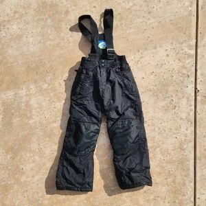 Slalom Unisex Children's Black Snow bib Ski pants Size XS 4/5